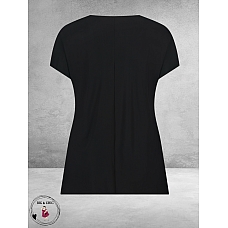 Plus Basics  Top/Shirt SS Travel Light Zwart